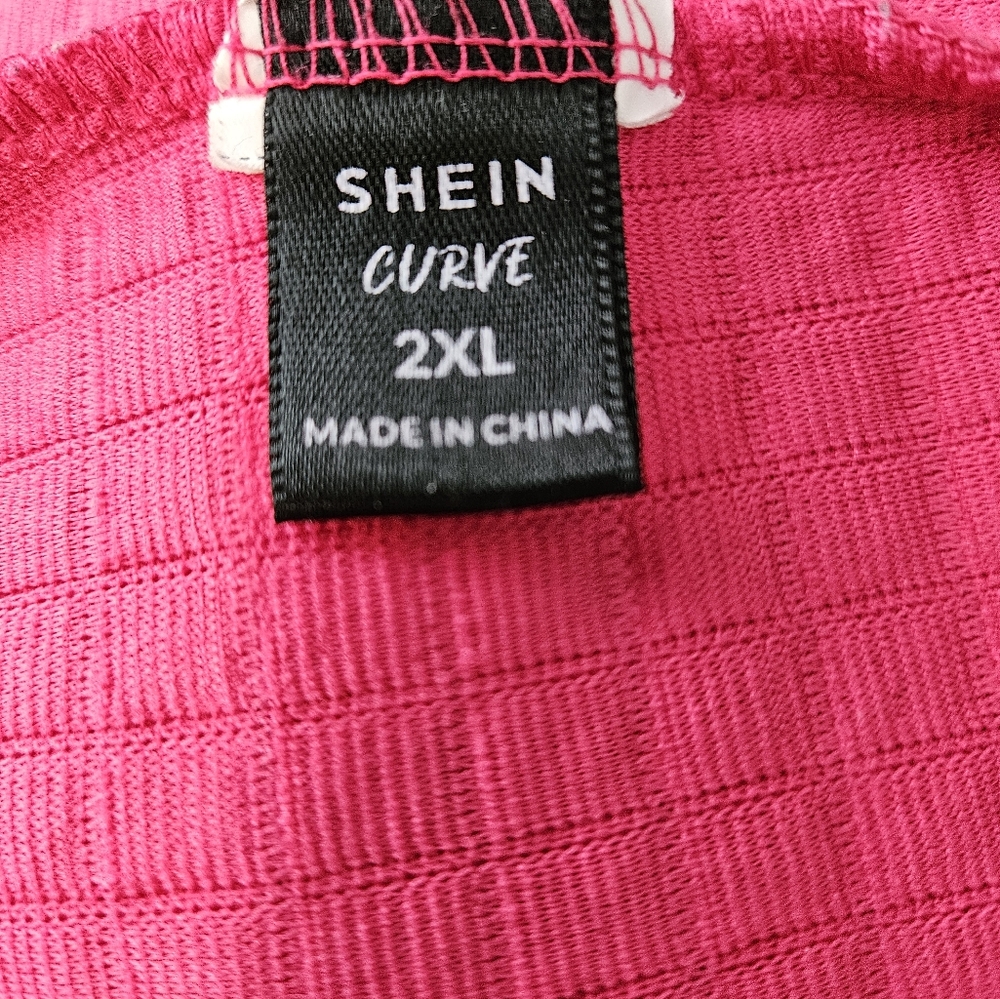 SHEIN Curve 2XL Bright Pink Hoodie - Picture 3 of 4